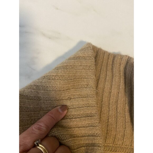 Diane von Furstenberg Tan Camel Brown 100% Wool Sweater Dress size S Knit Sheath - Picture 10 of 13